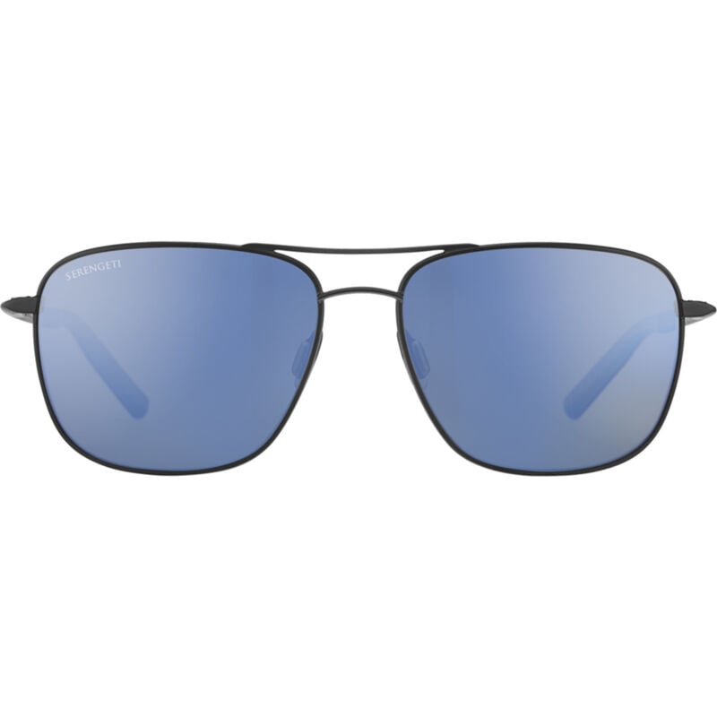 SPELLO, Matte Black with Black Temples and Blue Inside Temple Tips-Mineral Polarized 555nm Blue Cat 2 to 3, hi-res image number null